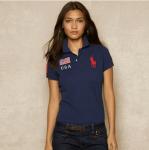 2014 t-shirt ralph lauren femme polo drapeau nation mode dete pas cher 892 bleu aq